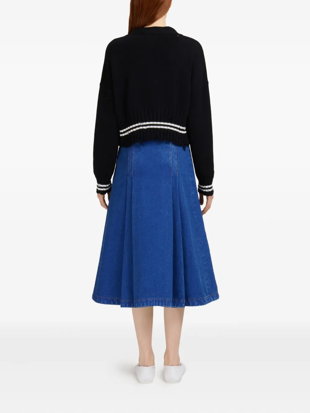 Marni Denim rok met geplooid detail Blauw