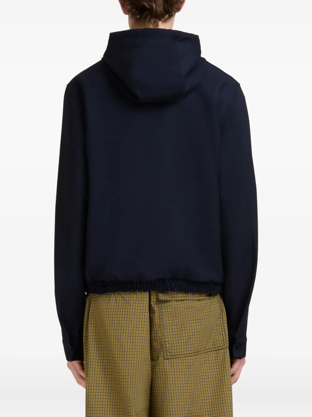 Marni Hoodie met rits 00B99 BLUBLACK