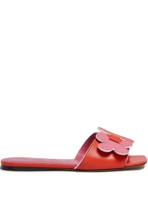 Marni floral-applique slide sandals