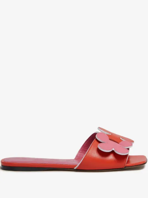Marni floral-applique slide sandals