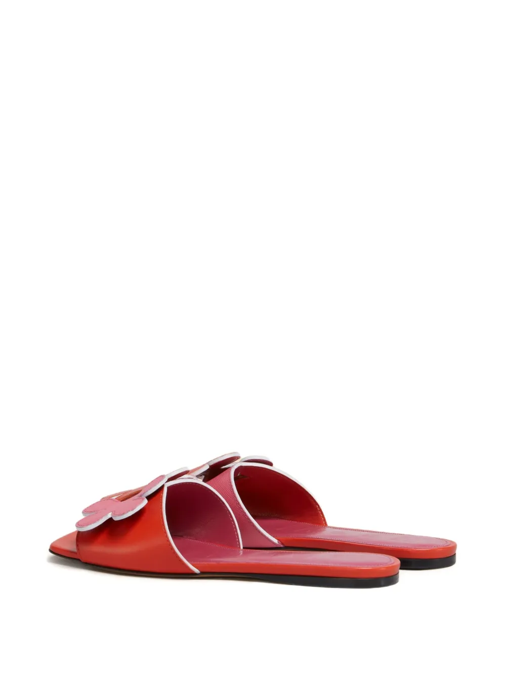 Marni Floral-applique Slide Sandals