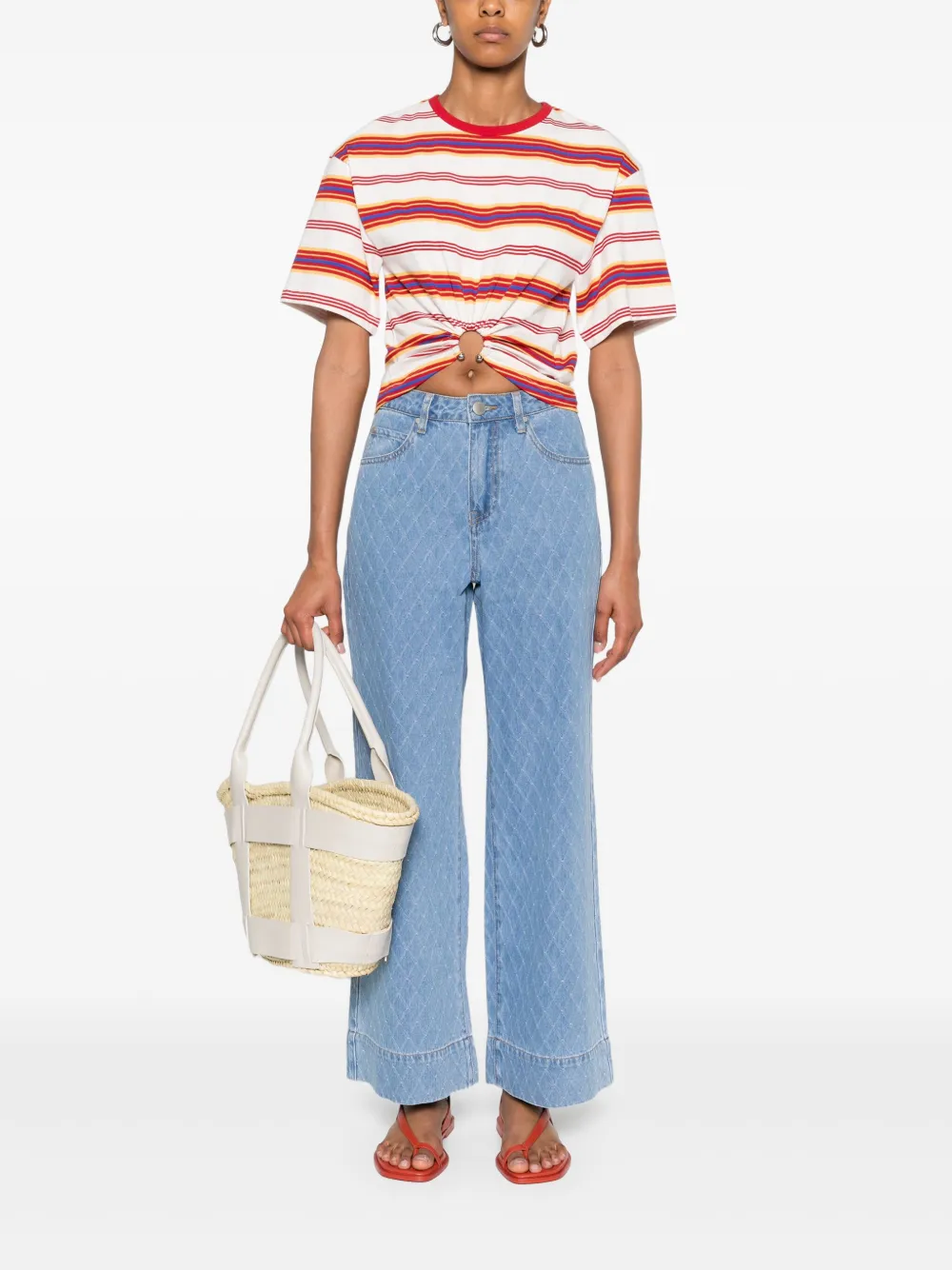 suncoo button-fastening wide-leg jeans | Wide-Leg Jeans | Image 2