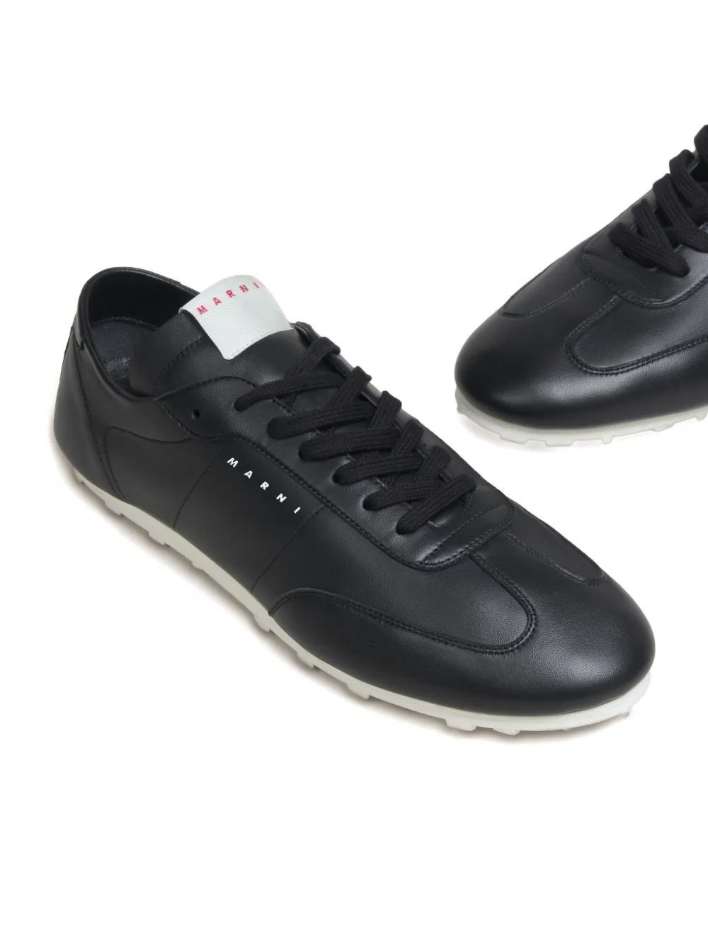 Marni leather sneakers Black
