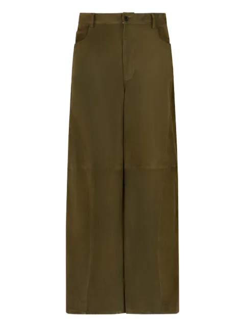 Marni leather wide-leg trousers