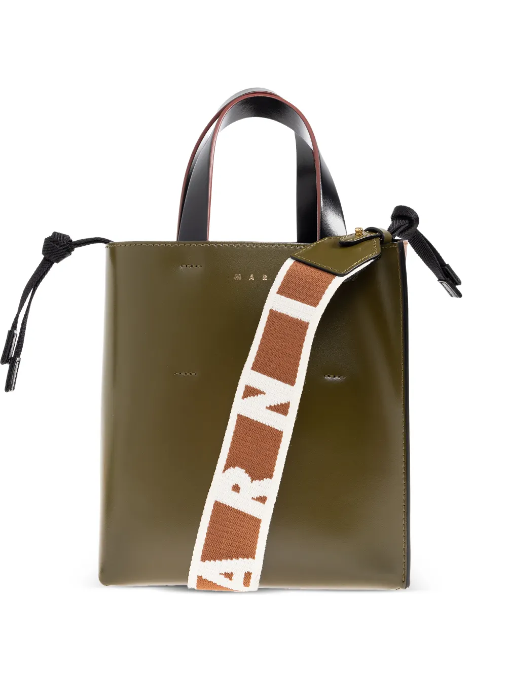 Marni Borsa tote in pelle con design color-block - Verde