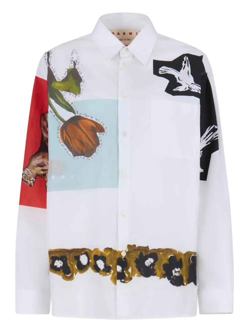 Marni Shirt met grafische print 00W01 WHITE