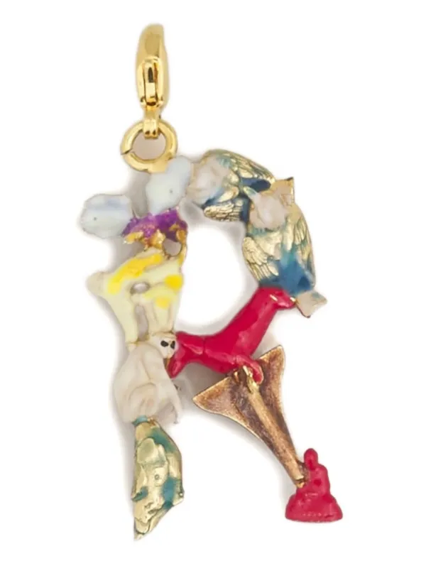 Marni Alphabet "R" Charm in Gold