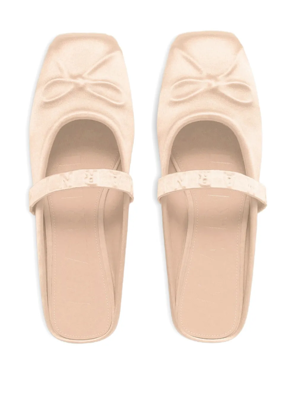 Marni bow-detail slip-on ballet flats White
