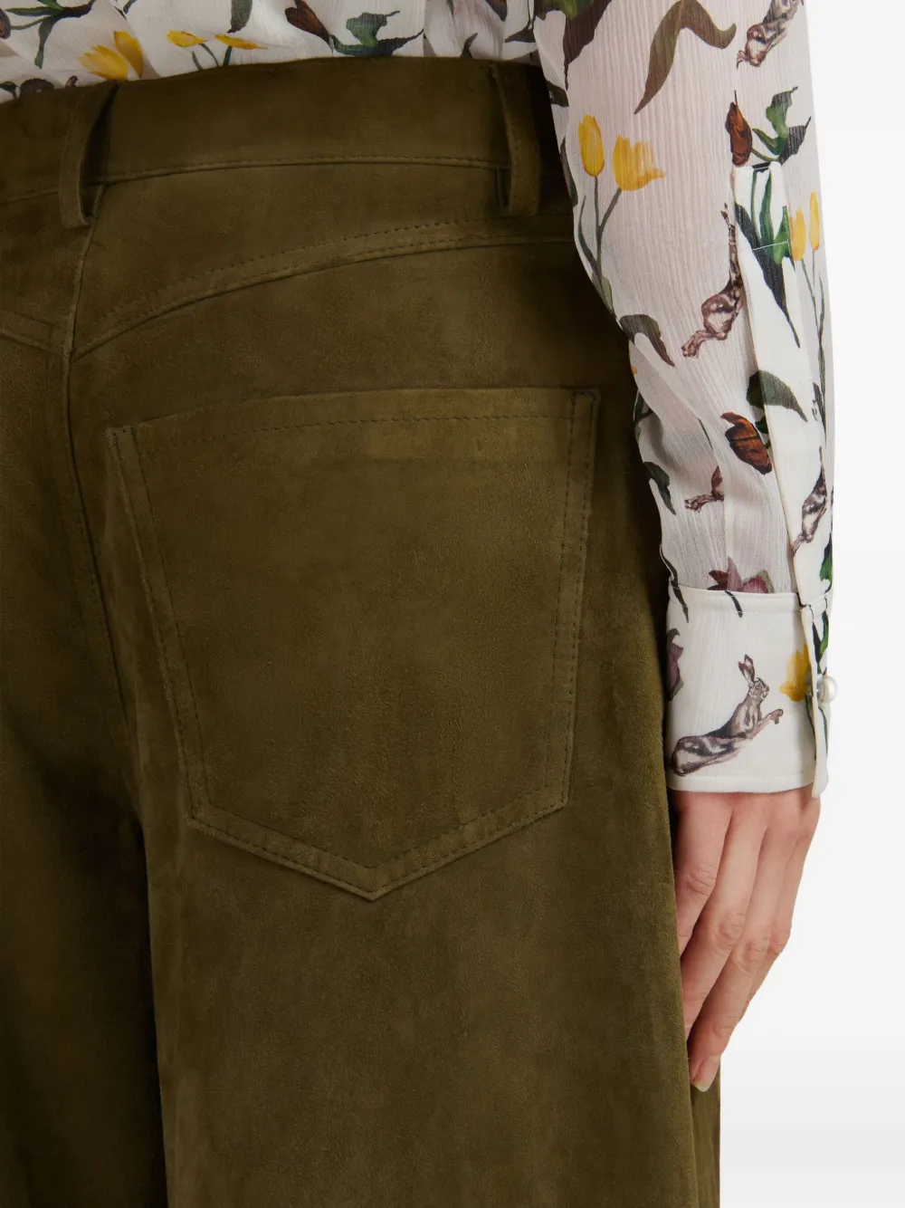 Marni Broek met wijde pijpen Groen