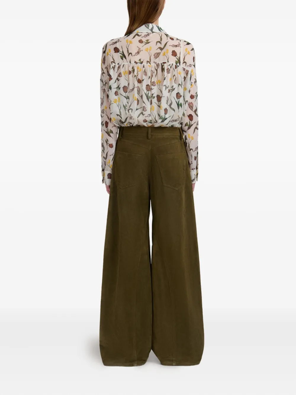 Marni Broek met wijde pijpen Groen