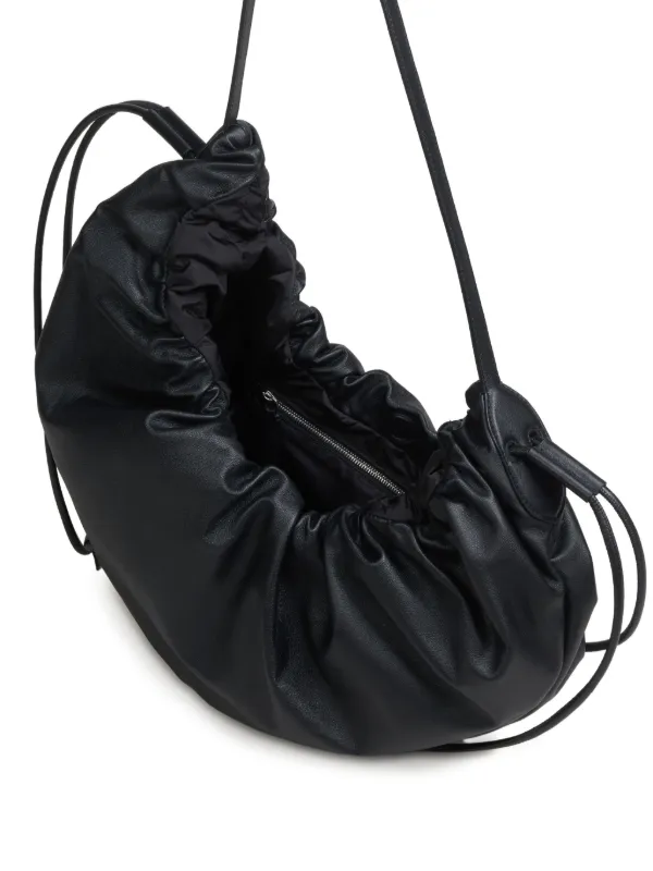 ※SANA【MARNI】ショルダーバッグ 黒 Marni スクランチー レザーショルダーバッグ M | ブラック | FARFETCH JP