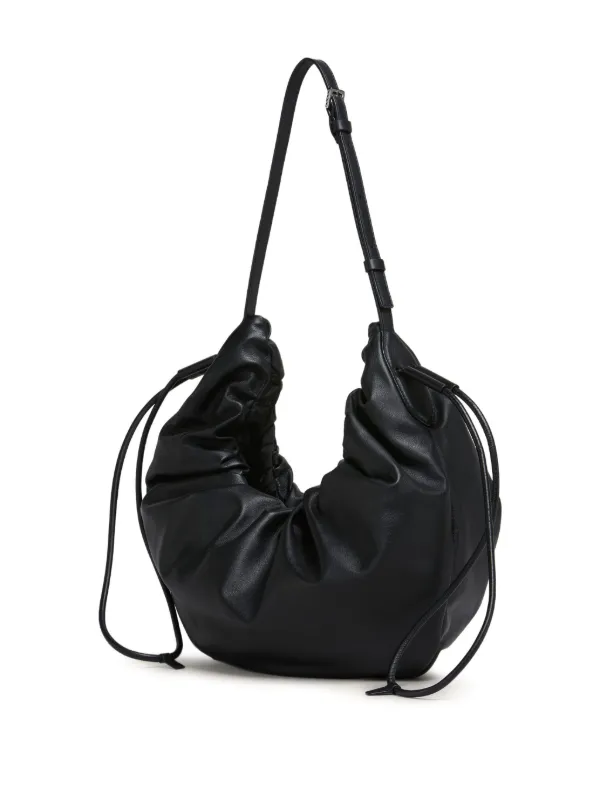 Marni スクランチー レザーショルダーバッグ S | ブラック | FARFETCH JP