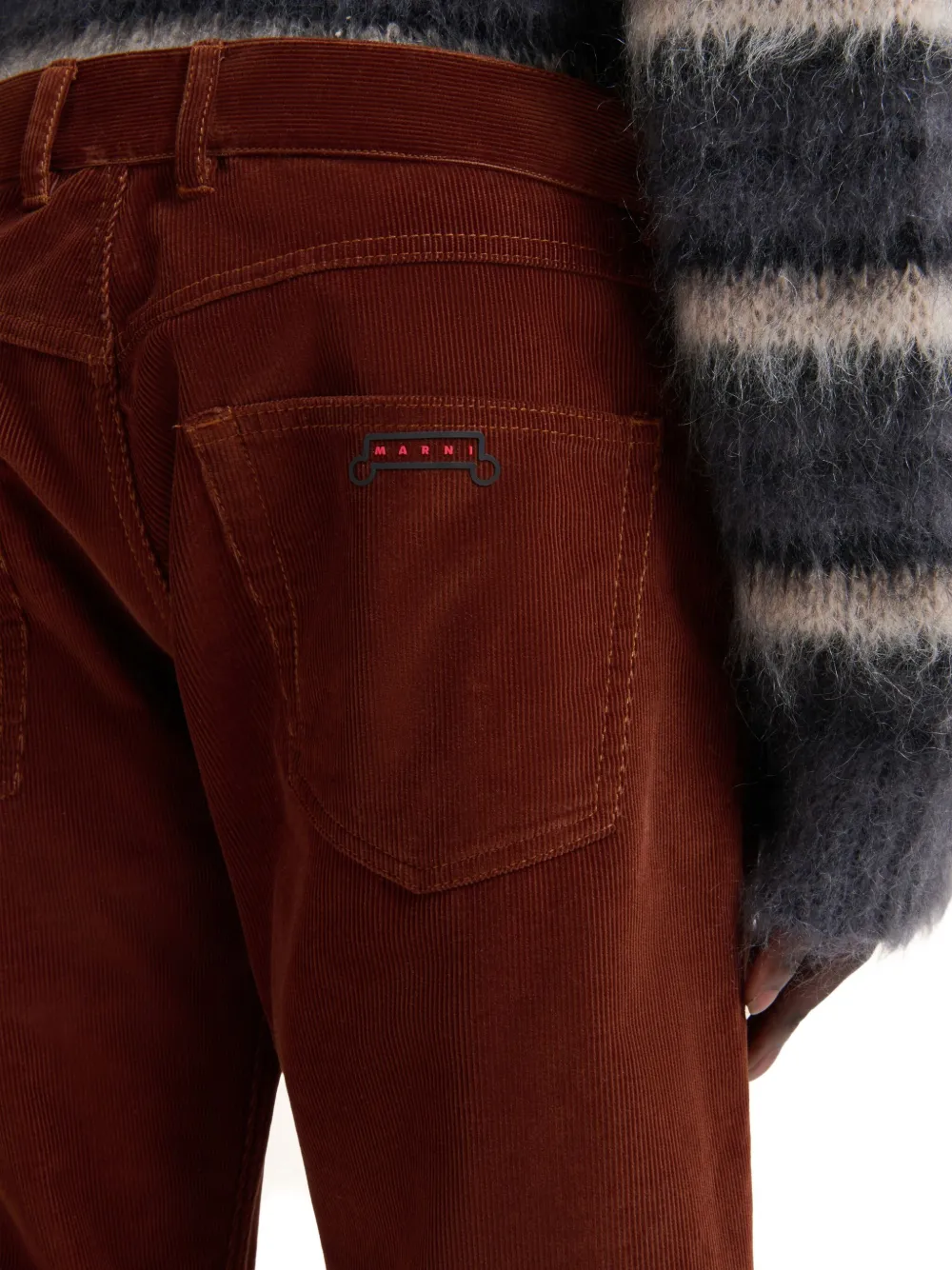Marni Straight broek Rood