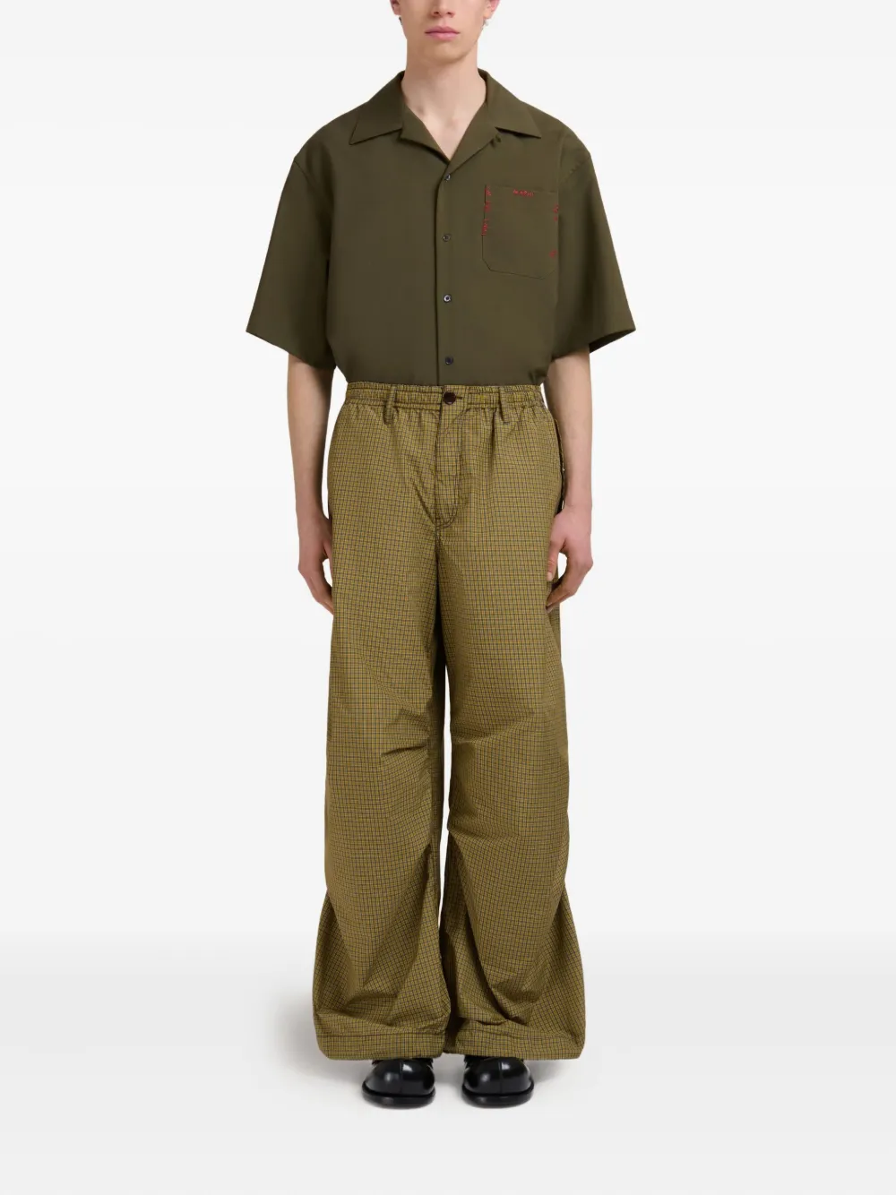 Marni Geruite broek - Groen