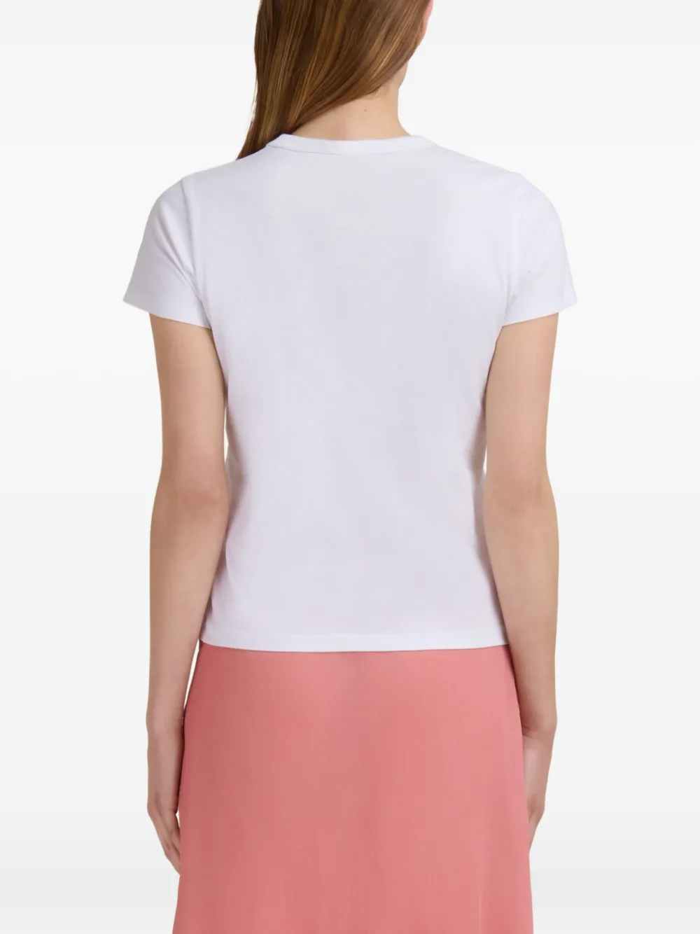 Marni T-shirt met geborduurde bloemen 0AW01 LILY WHITE