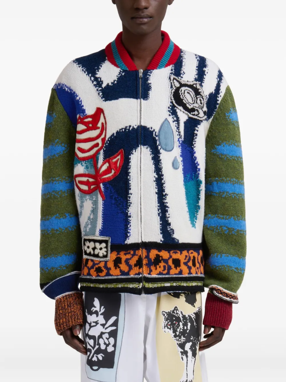Marni graphic-knitted cardigan | Cardigans | Image 2