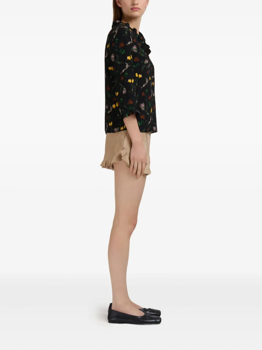 Marni Suède shorts Beige