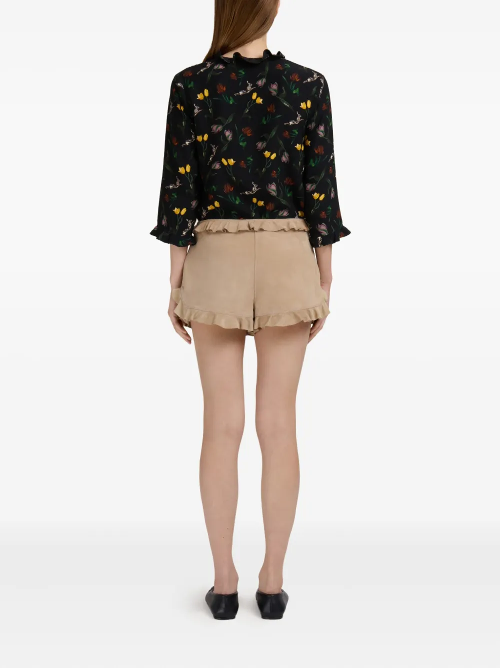 Marni Suède shorts Beige