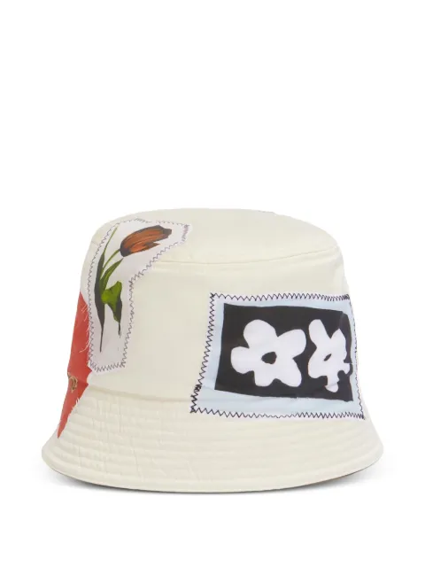 Marni appliqué-patch bucket hat