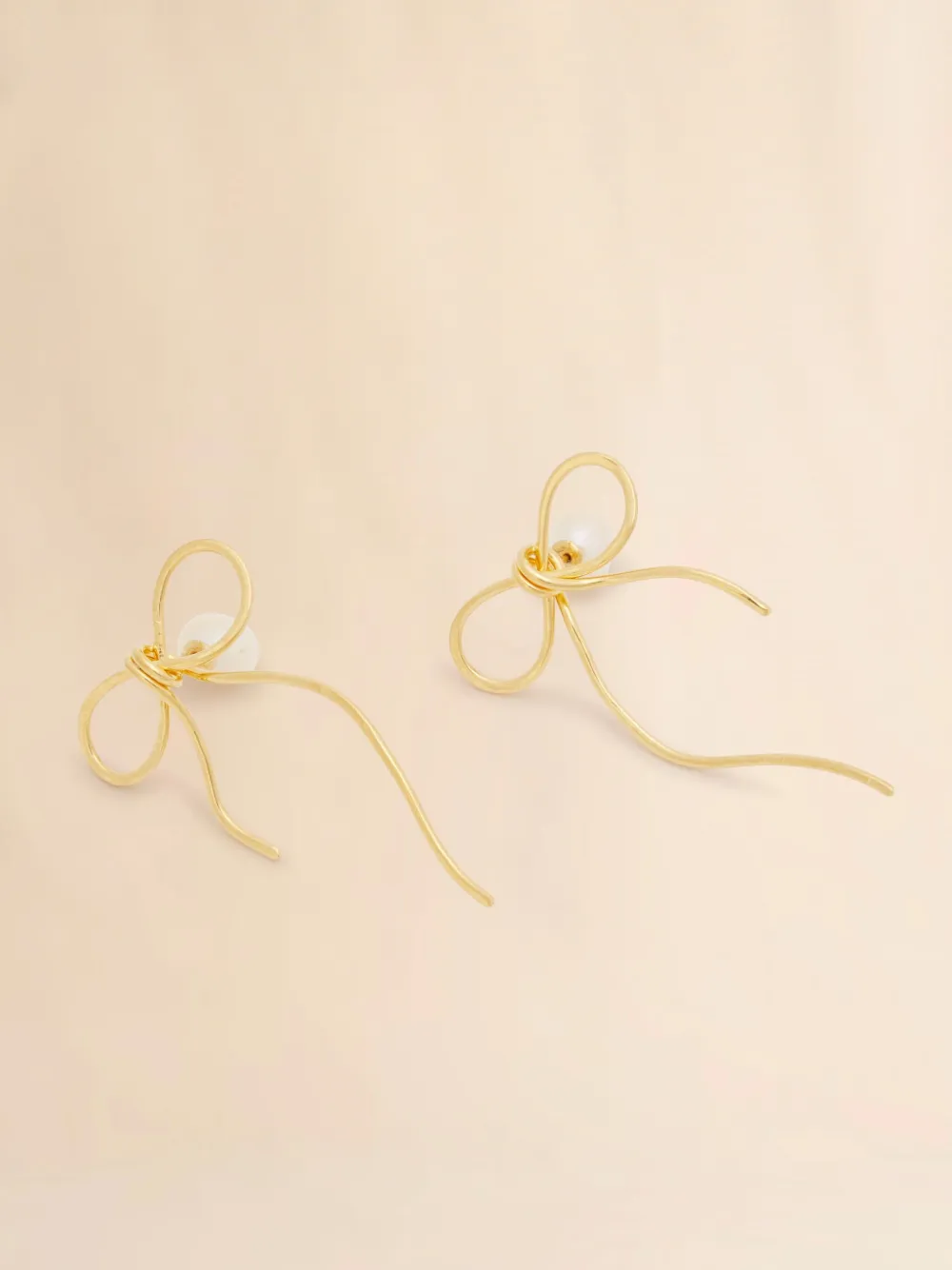  Marni Bow-motif Earrings - Gold 