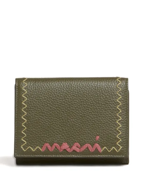Marni textured leather bi-fold wallet