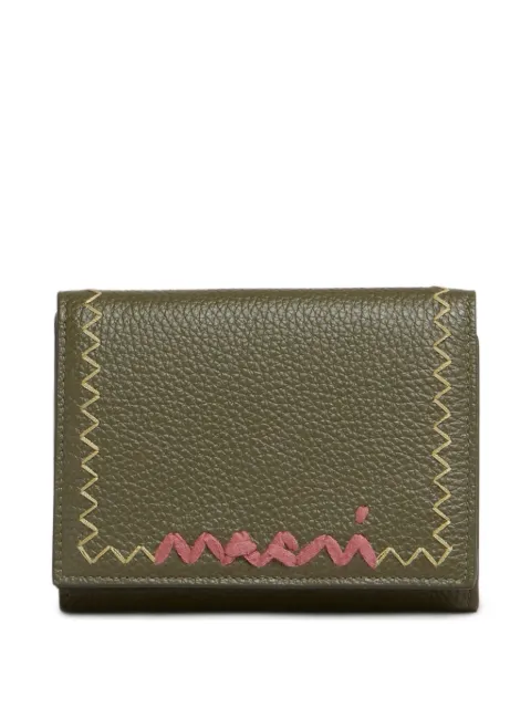 Marni textured leather bi-fold wallet