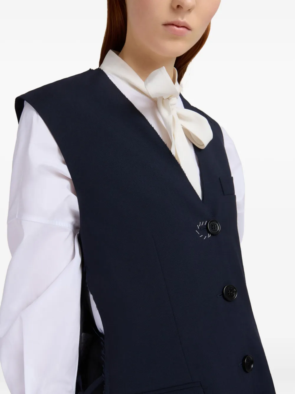 Marni Getailleerde mouwloze top Blauw