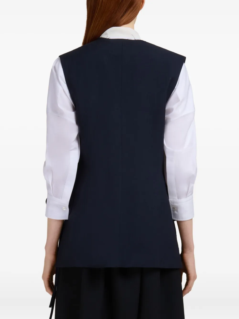 Marni Getailleerde mouwloze top Blauw