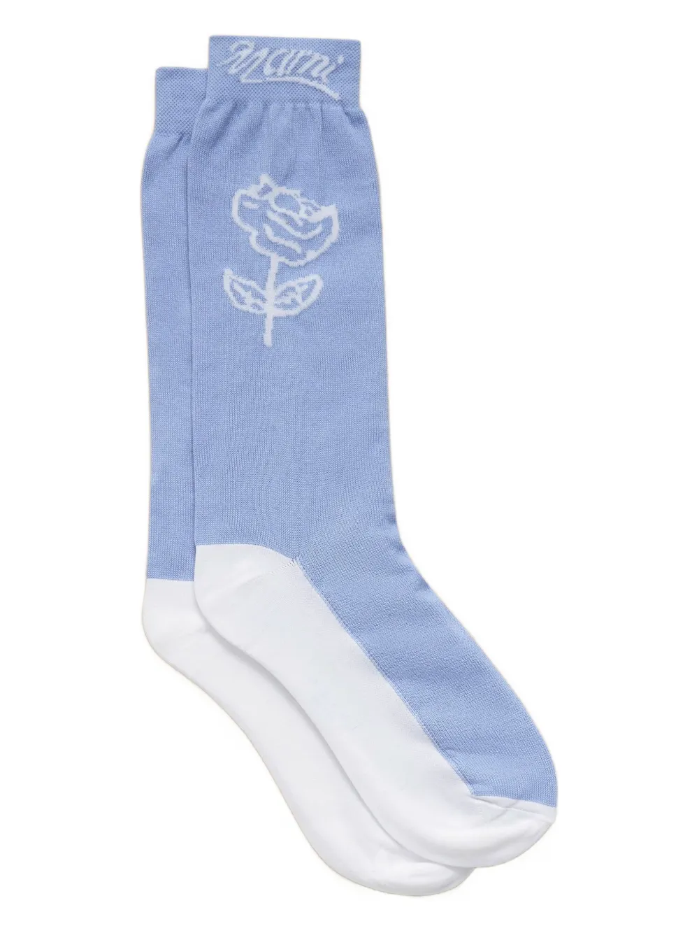 Marni Sokken met geborduurde bloemen Blauw