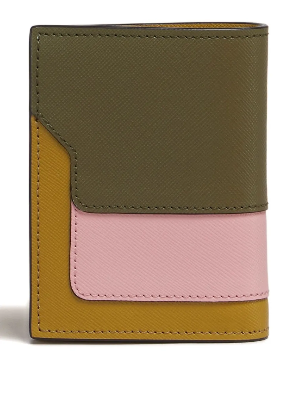 Marni Colour-block Leather Wallet In Multi