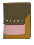 Marni colour-block leather wallet - ZO957 DEEP SAGE/MISTYROSE/LIGHT CURRY