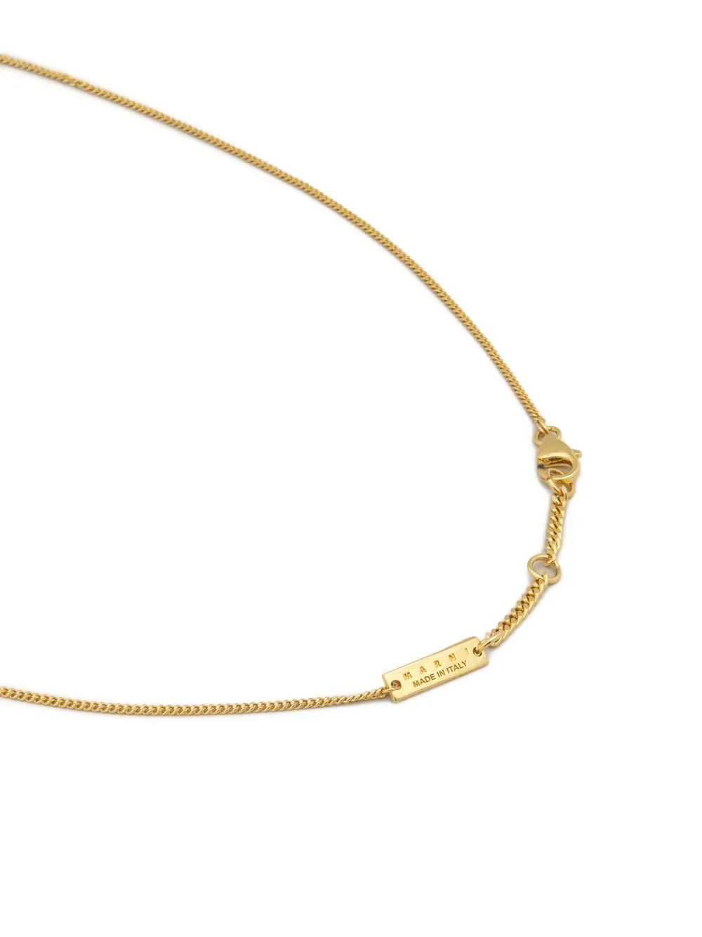 Marni Pearl-embellished Necklace In Gold