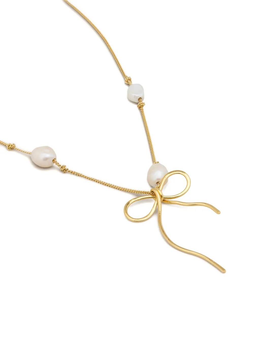 ネックレス・ペンダント MARNI Marni Brass and Pearl Necklace Marni pearl-embellished Necklace | Gold | FARFETCH