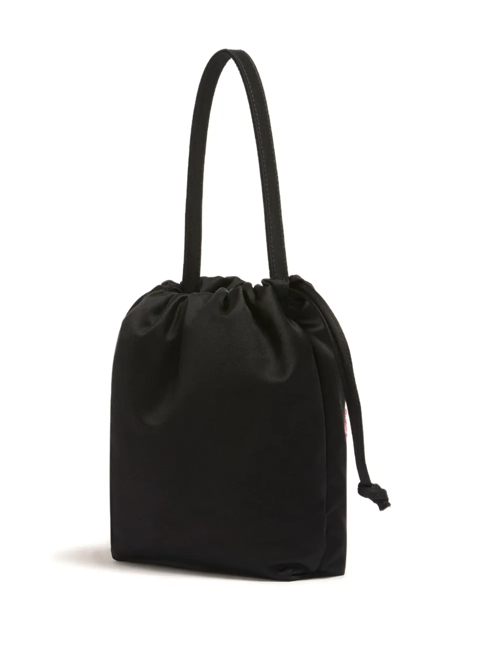 Marni Kleine bucket-tas met geborduurde bloemen Zwart