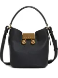 Marni Trunkaroo pebbled-leather bucket bag - Black
