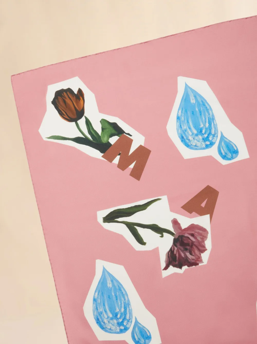 Marni floral-print silk scarf CFC33 pink