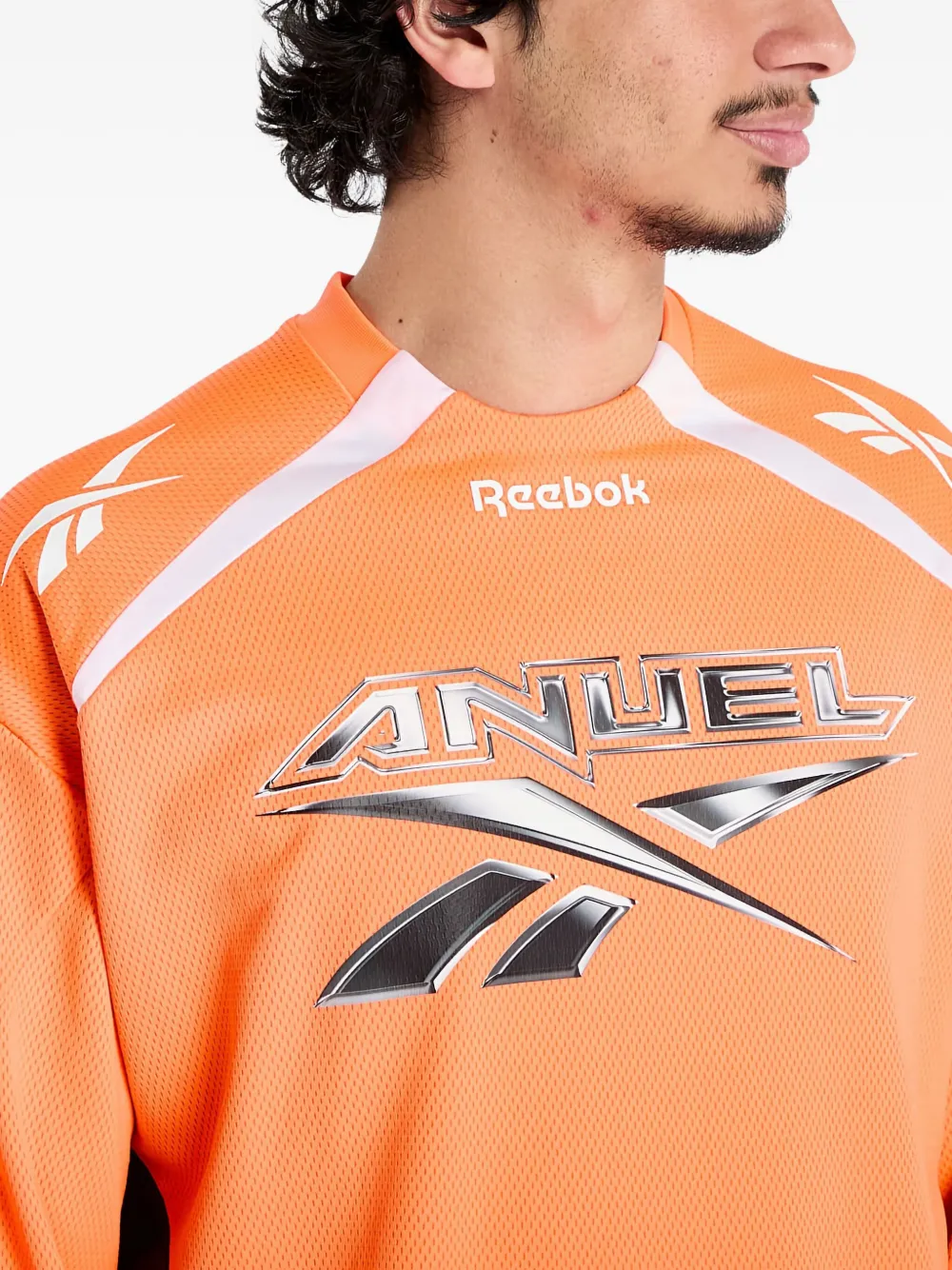 Reebok Anuel sweater met logoprint Oranje
