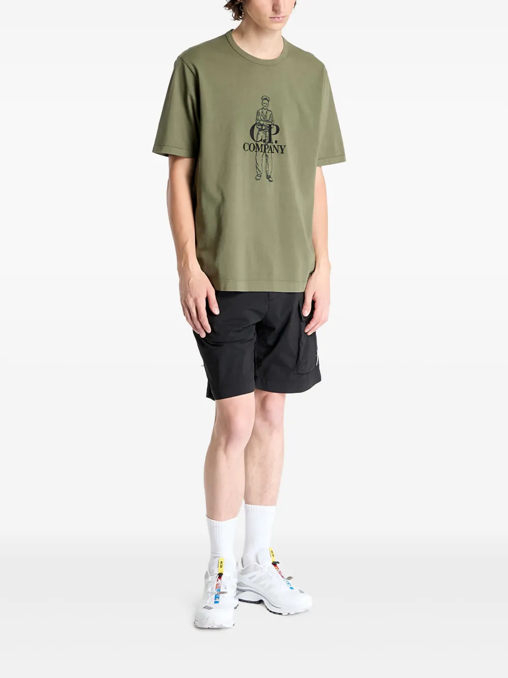 C.P. Company T-shirt met logoprint - Groen