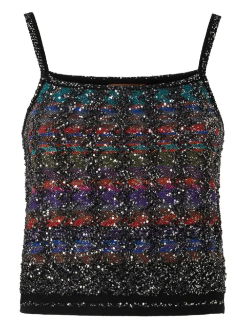 Missoni Gestreiftes Oberteil mit Pailletten