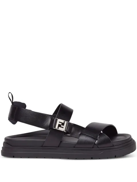 FENDI leather platform sandals