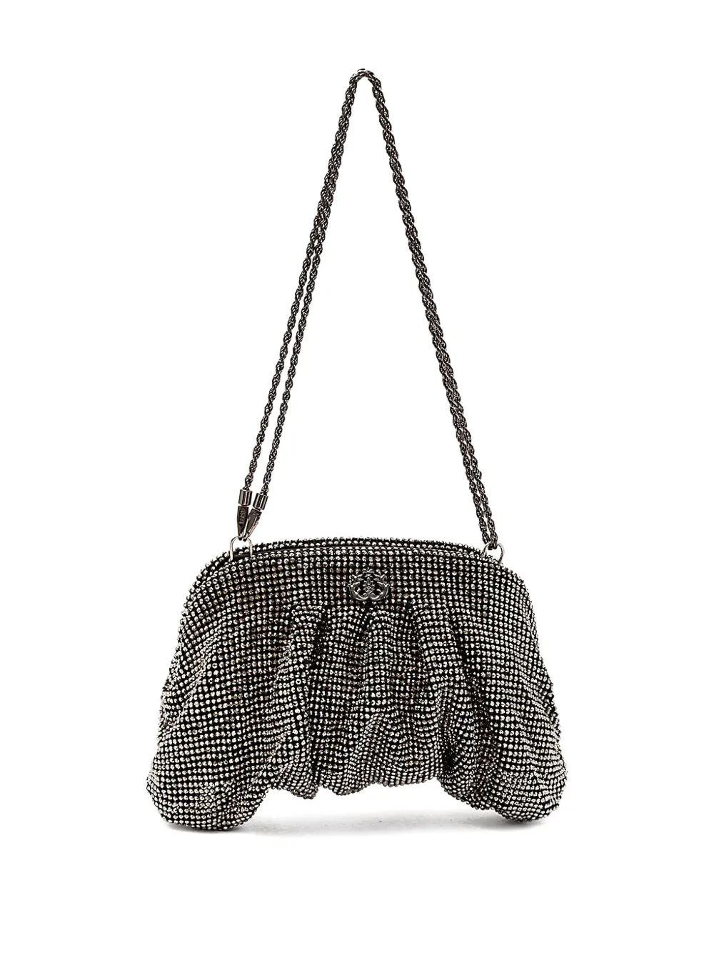 Isla Clutch verfraaid met kristallen - Zwart