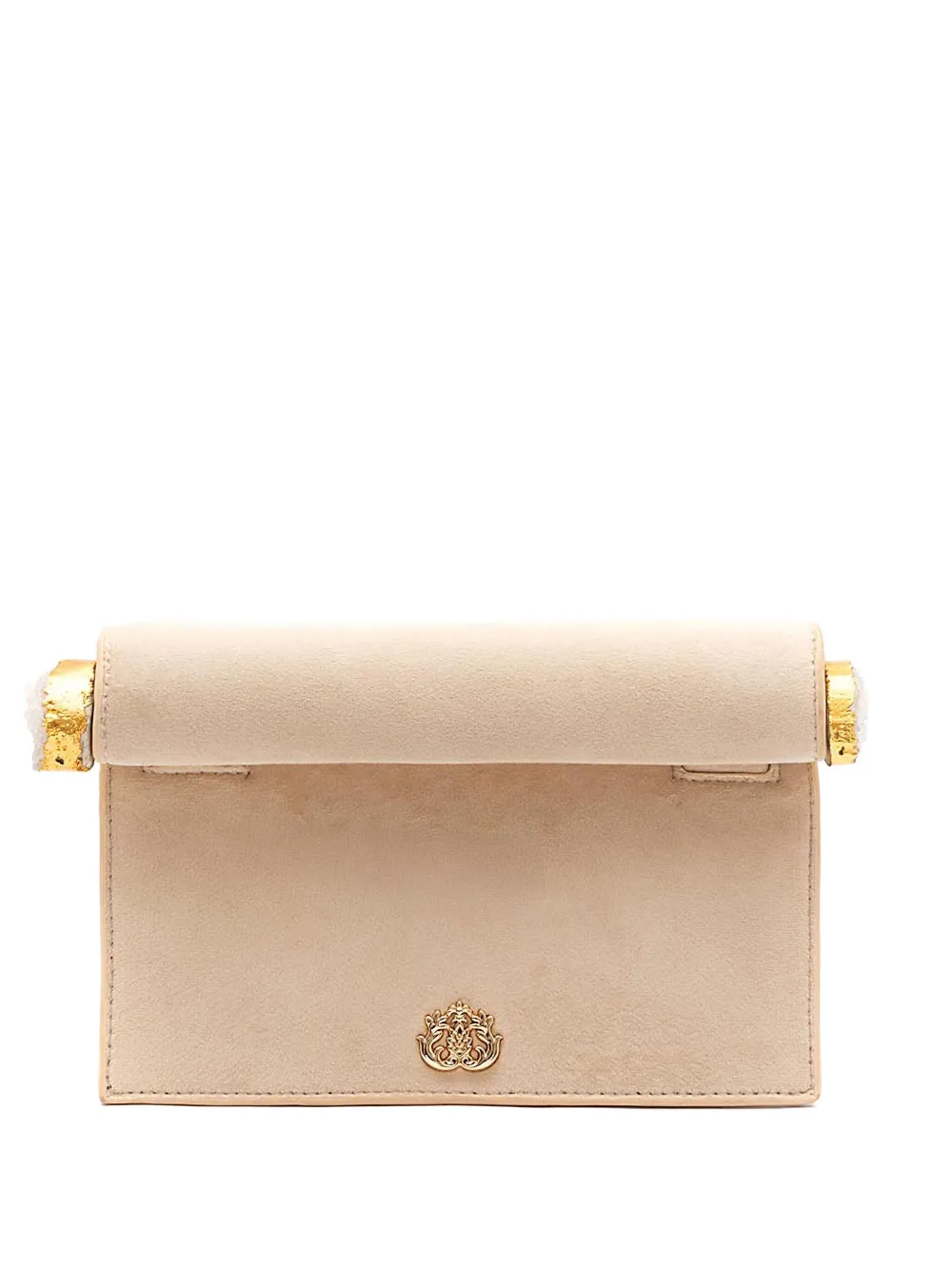 logo-plaque clutch bag