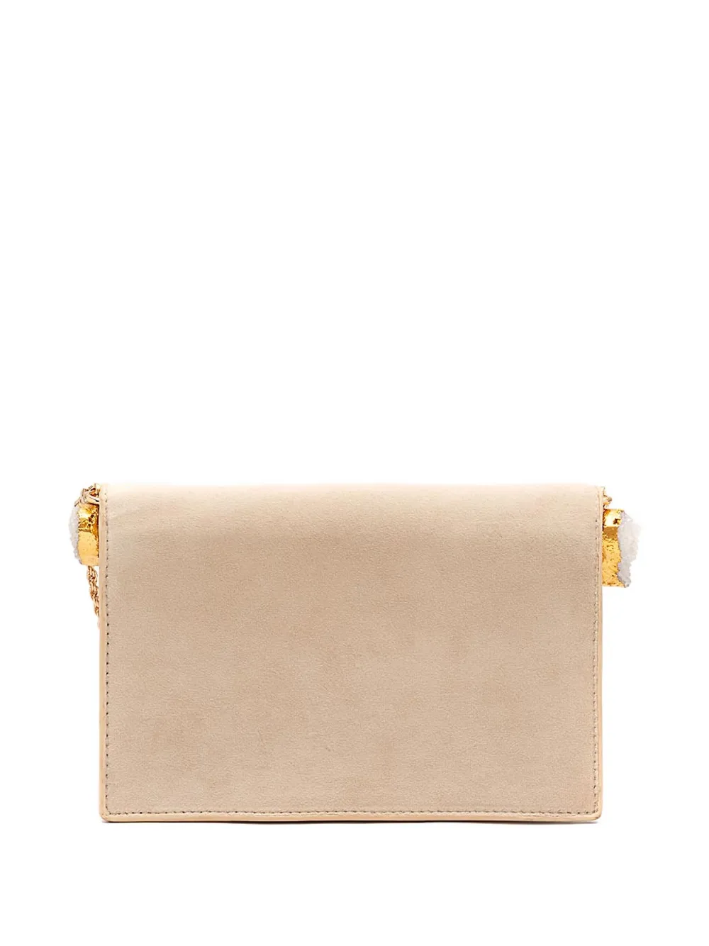 Isla Clutch met logoplakkaat - Beige