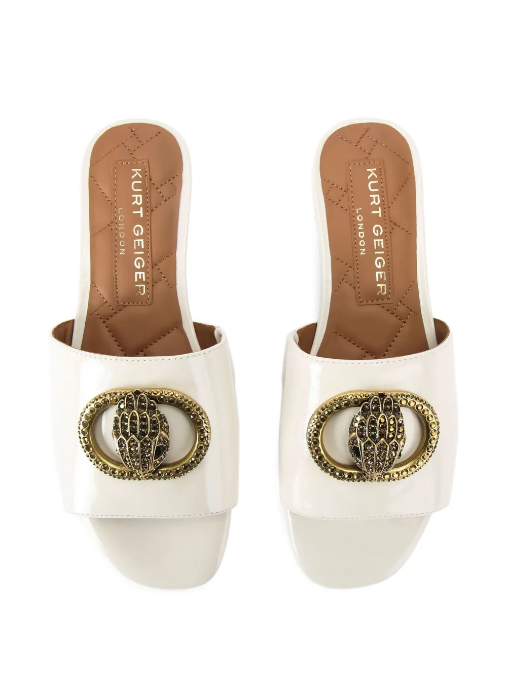 Kurt Geiger London Chelsea platte sandalen Wit