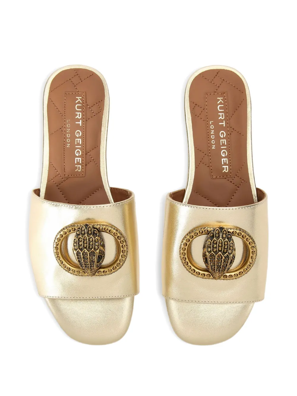 Kurt Geiger London Chelsea platte sandalen Goud