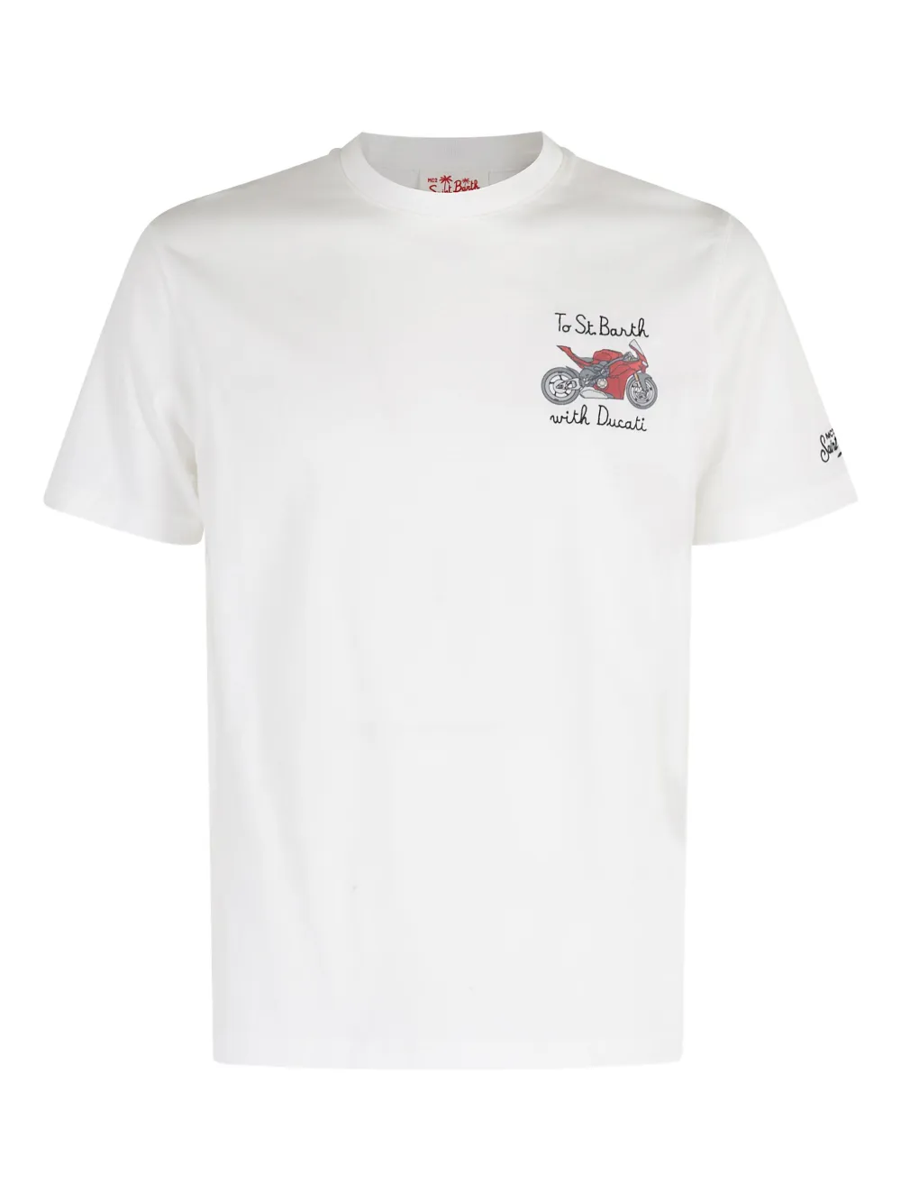 MC2 Saint Barth cotton graphic print t-shirt | White | Image 1