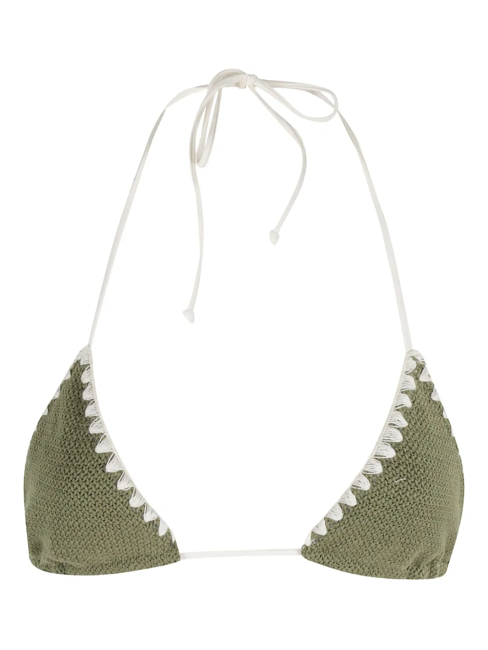 Mc2 Saint Barth Full Adjustable Triangle Bikini Top In Green