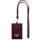 Prada Saffiano leather badge holder - Red