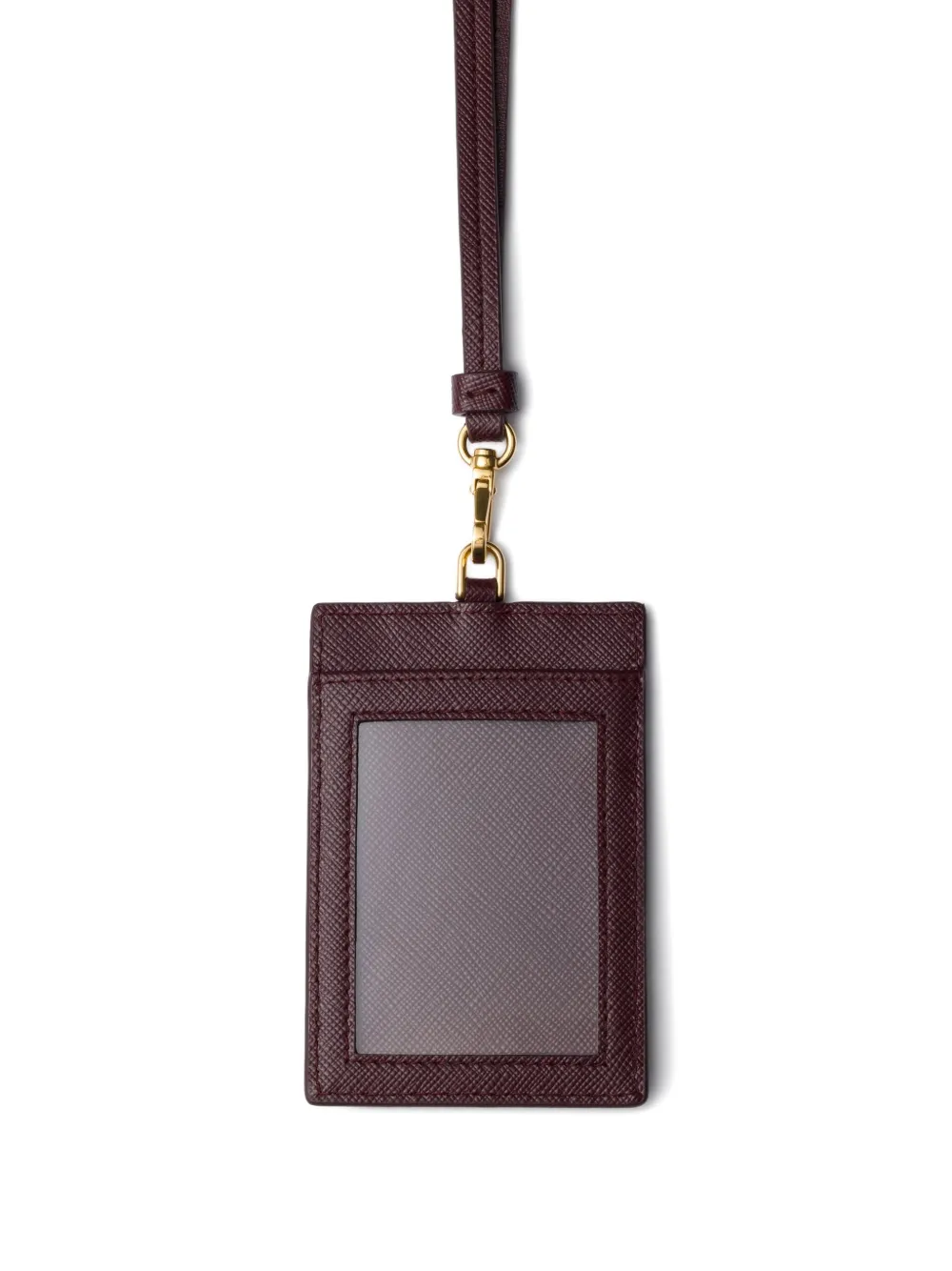Prada Badgehouder van saffiano leer - Rood