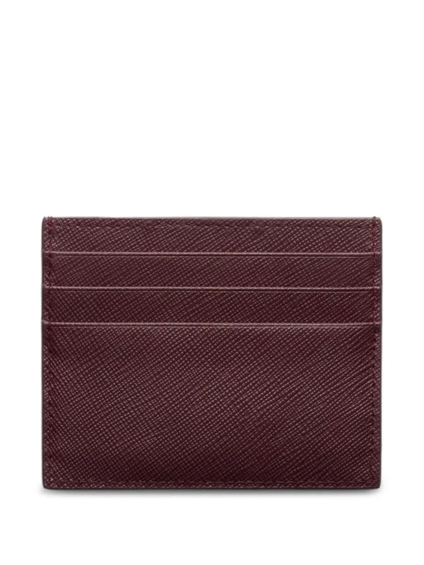 Prada Saffiano Leather Card Holder | Red | FARFETCH